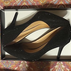 Black Zitah Embellished Pointed Toe Pumps